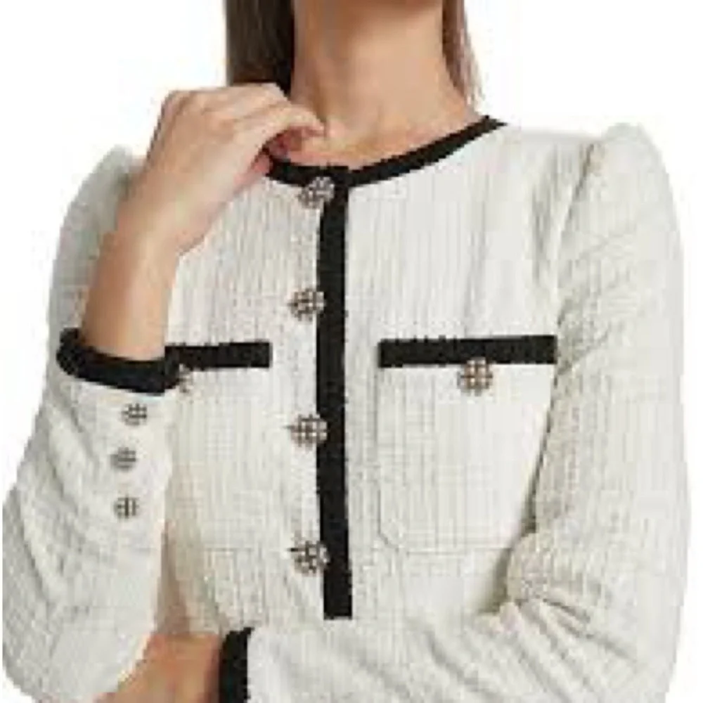 Alice+Olivia White White Tweed Mini Romper - Picture 3 of 7